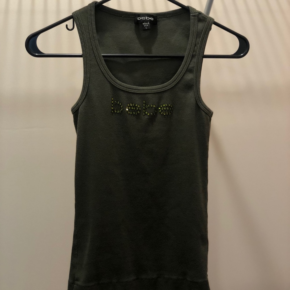 Original bebe tank with Rhinestones